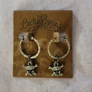 Lucky Brand skull & crossbone earrings